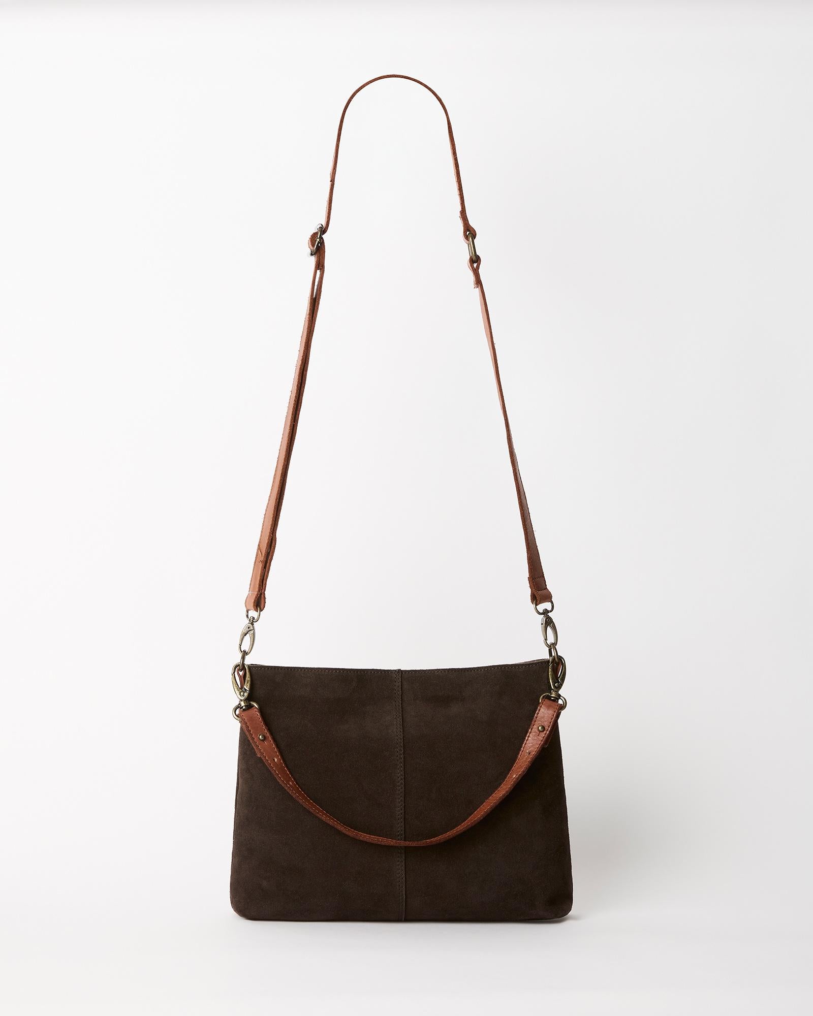 Suede Messenger Chocolate