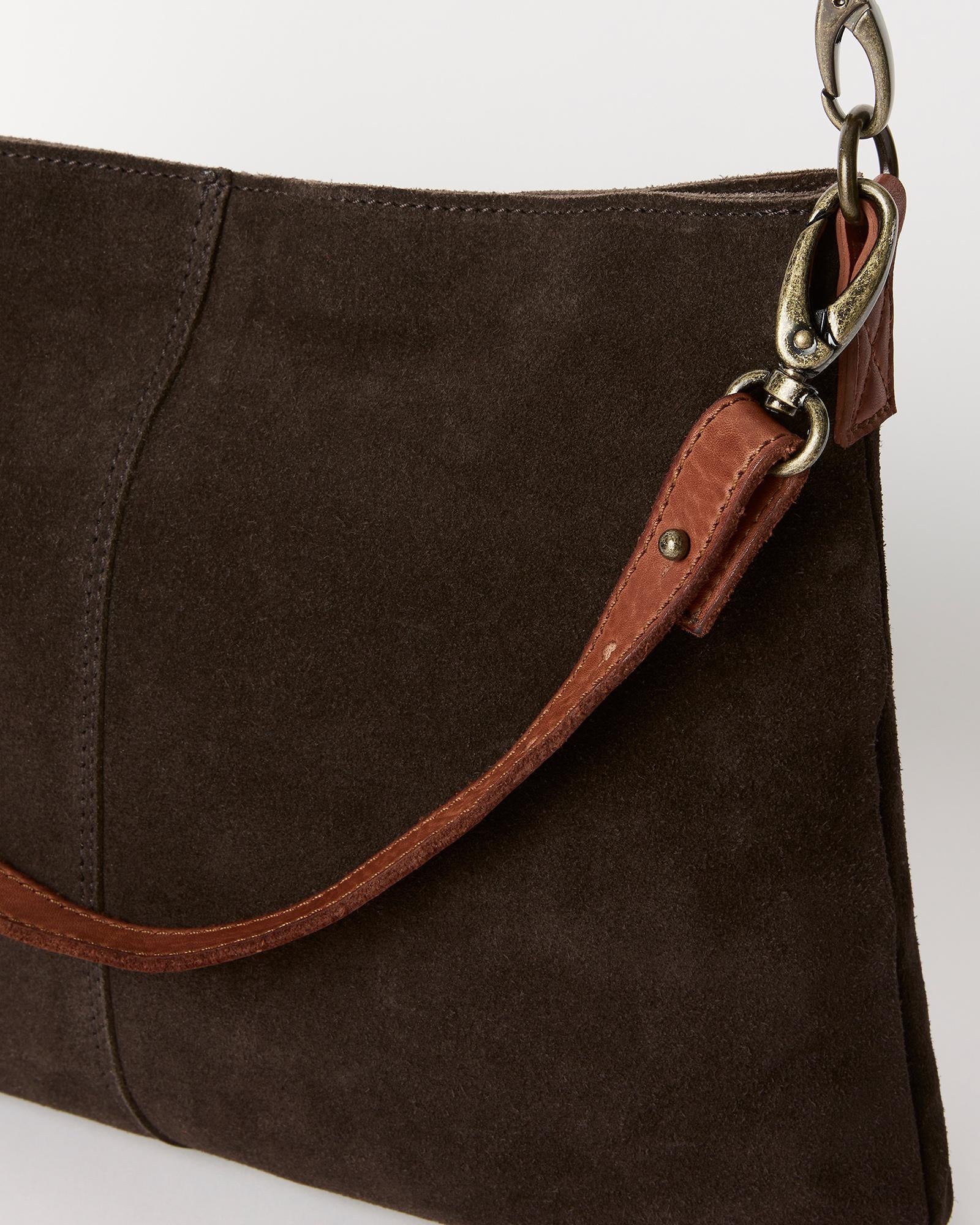 Suede Messenger Chocolate