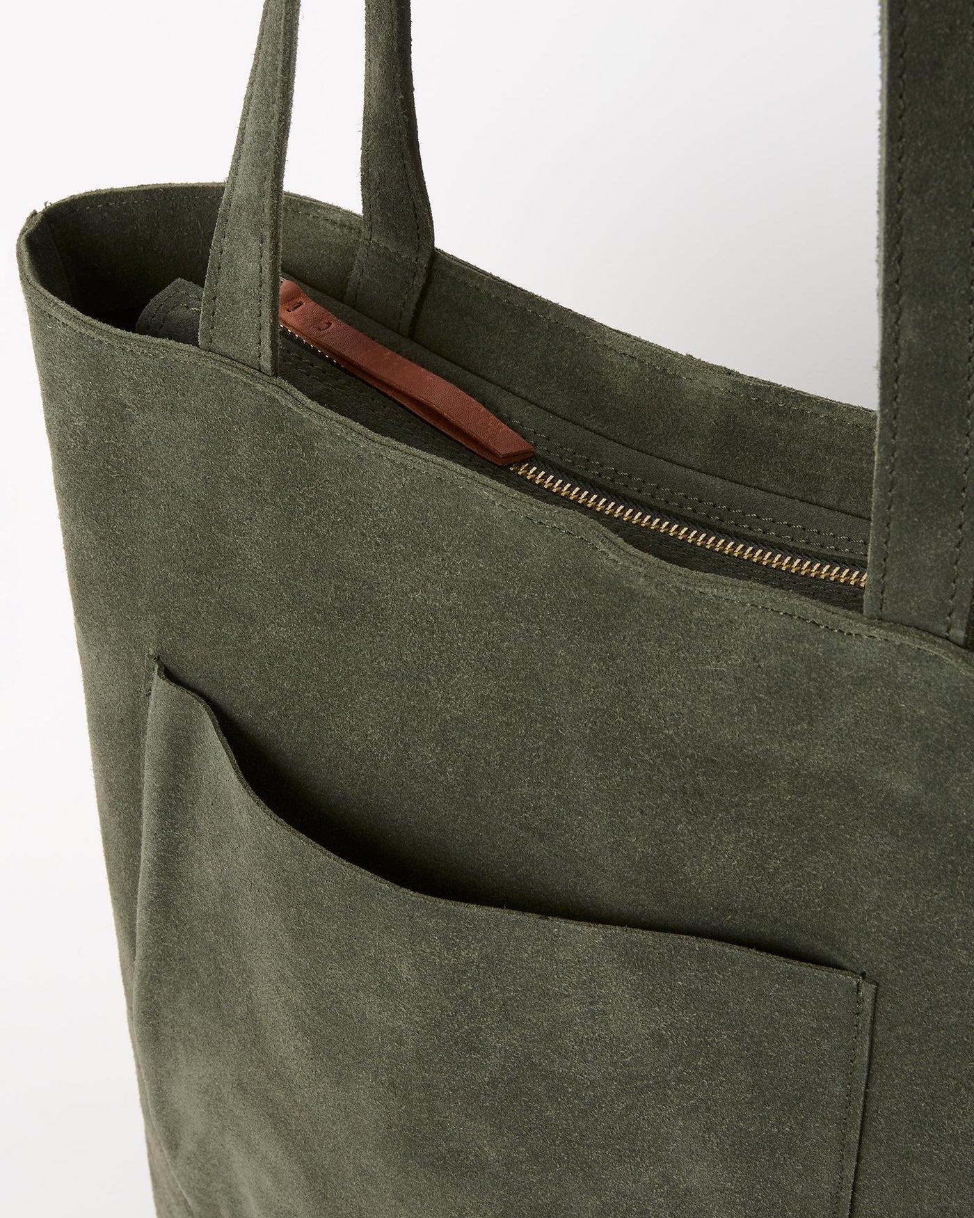 Suede Everyday Tote Olive