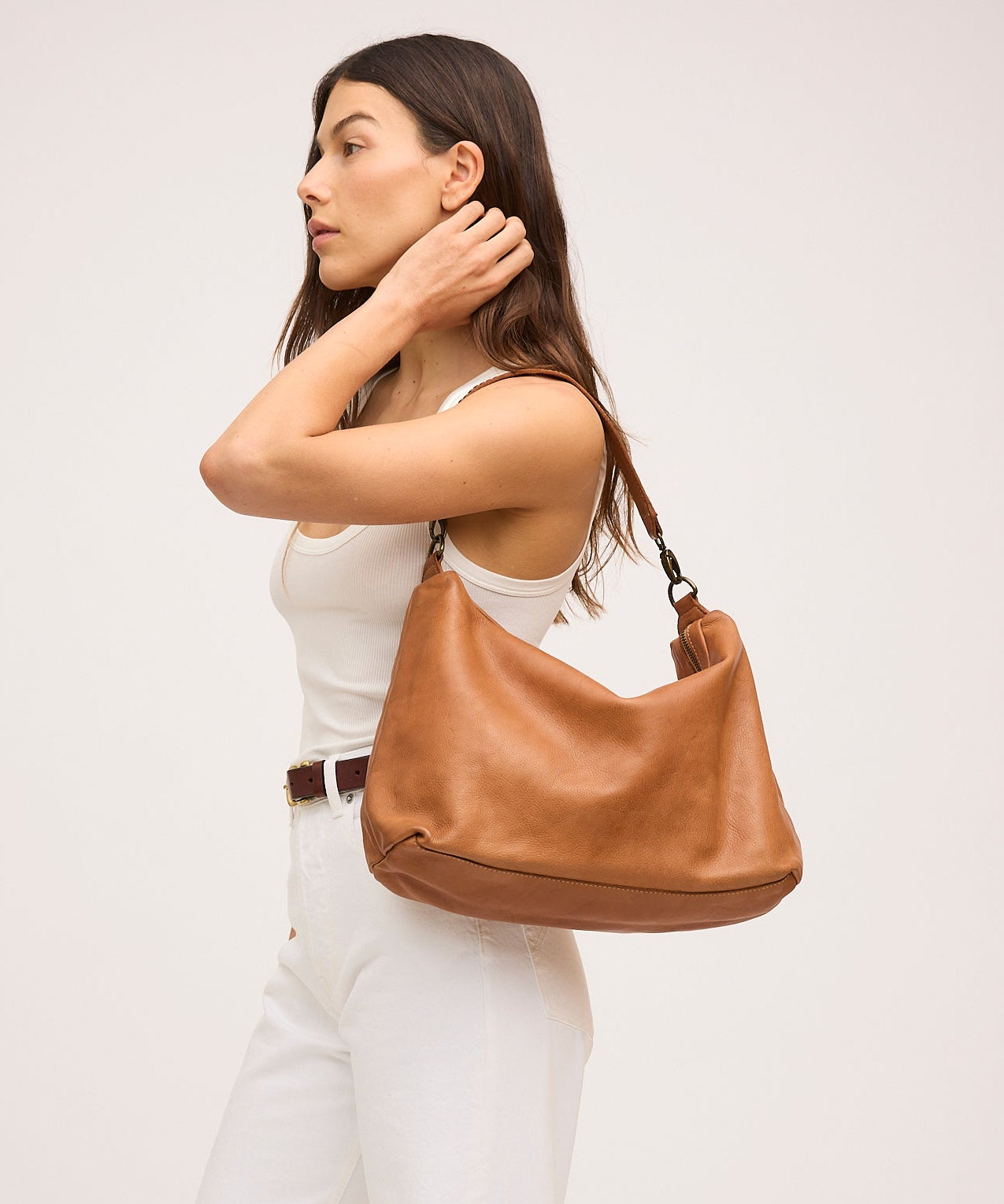 Signature Slouchy Bag Tan