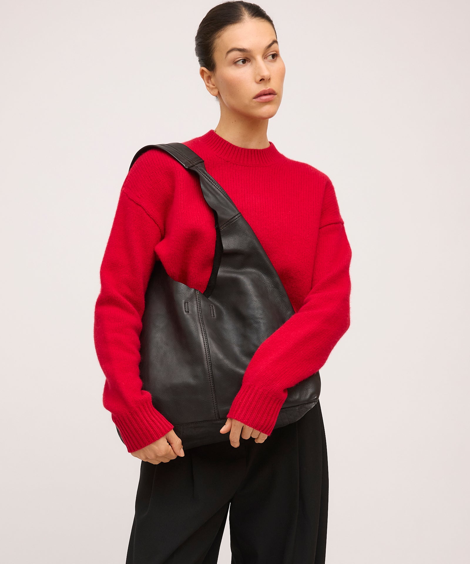 Unlined Slouchy Black