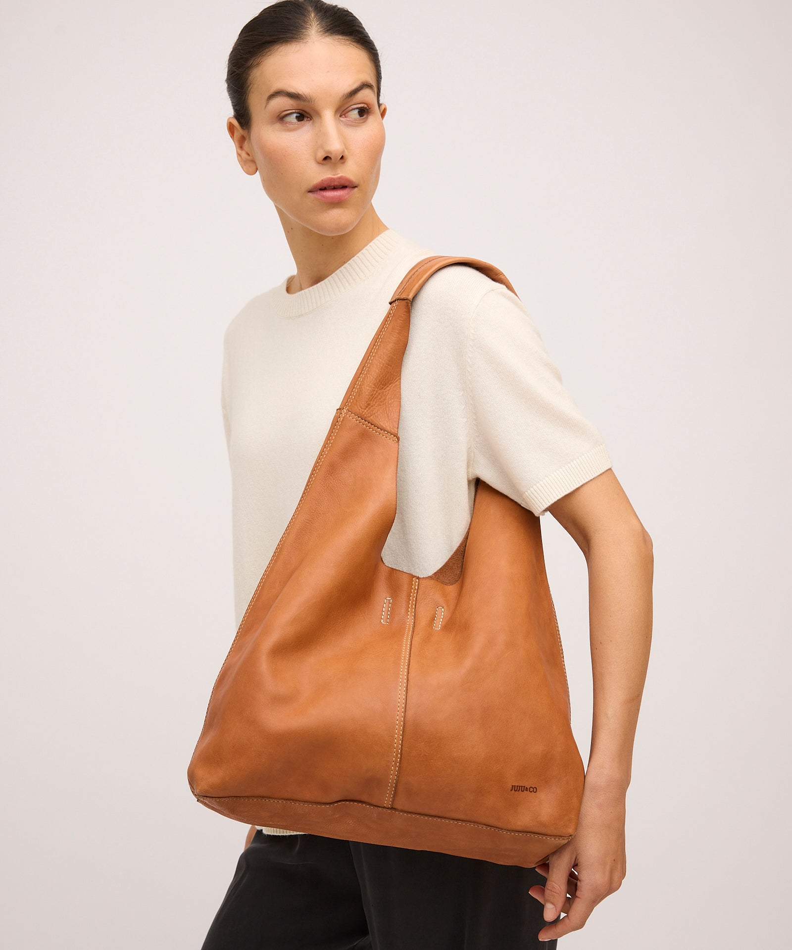 Unlined Slouchy Tan