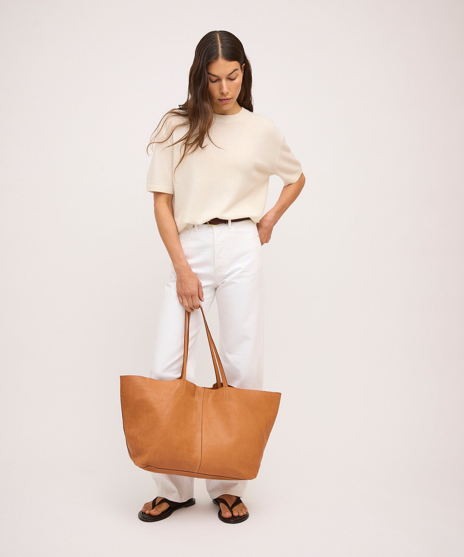 Unlined Tote Tan