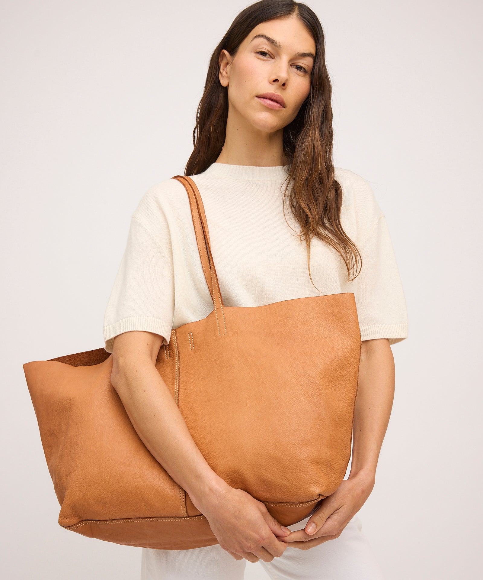 Unlined Tote Tan