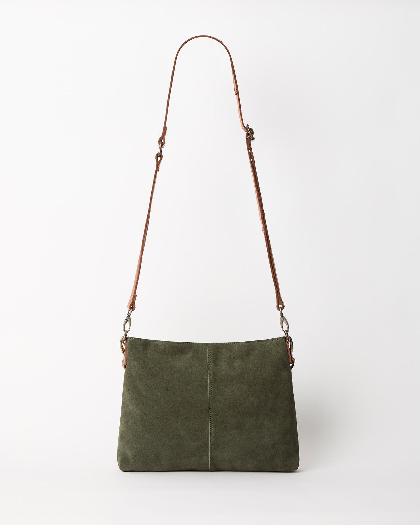 Suede Messenger - Olive