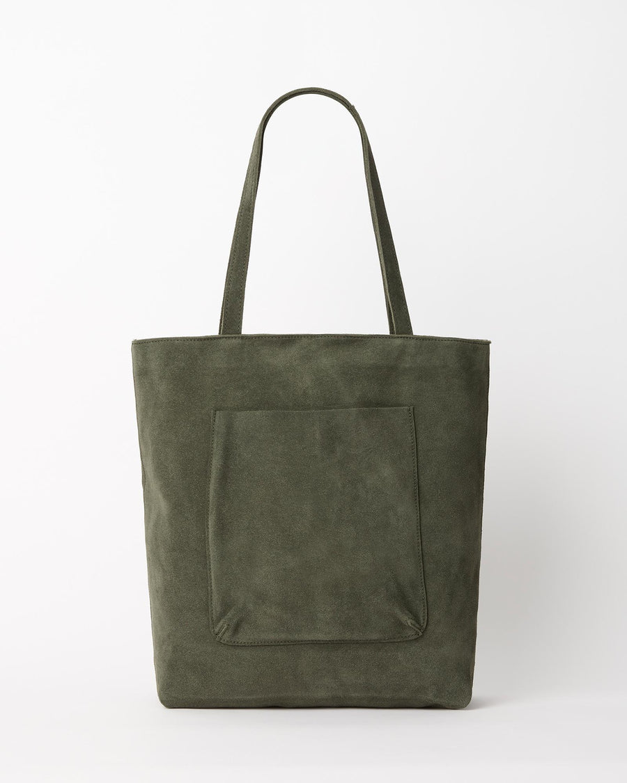 Suede Everyday Tote - Olive