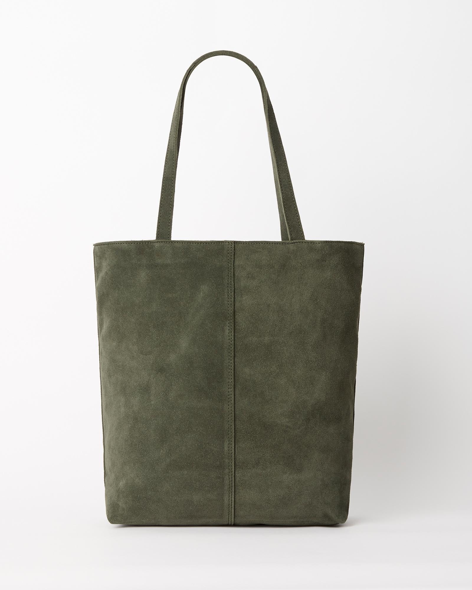 Suede Everyday Tote - Olive