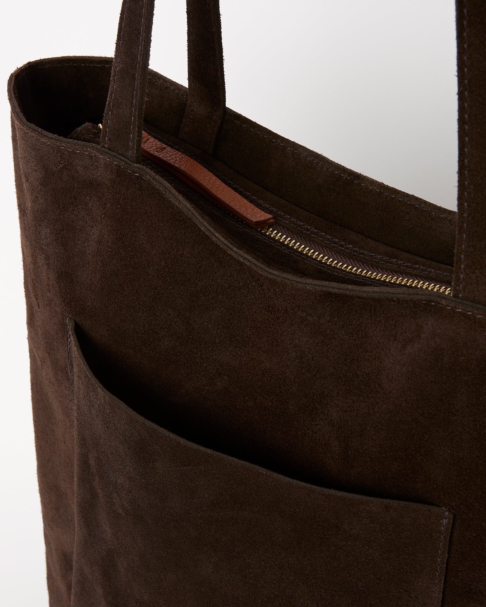 Suede Everyday Tote - Chocolate