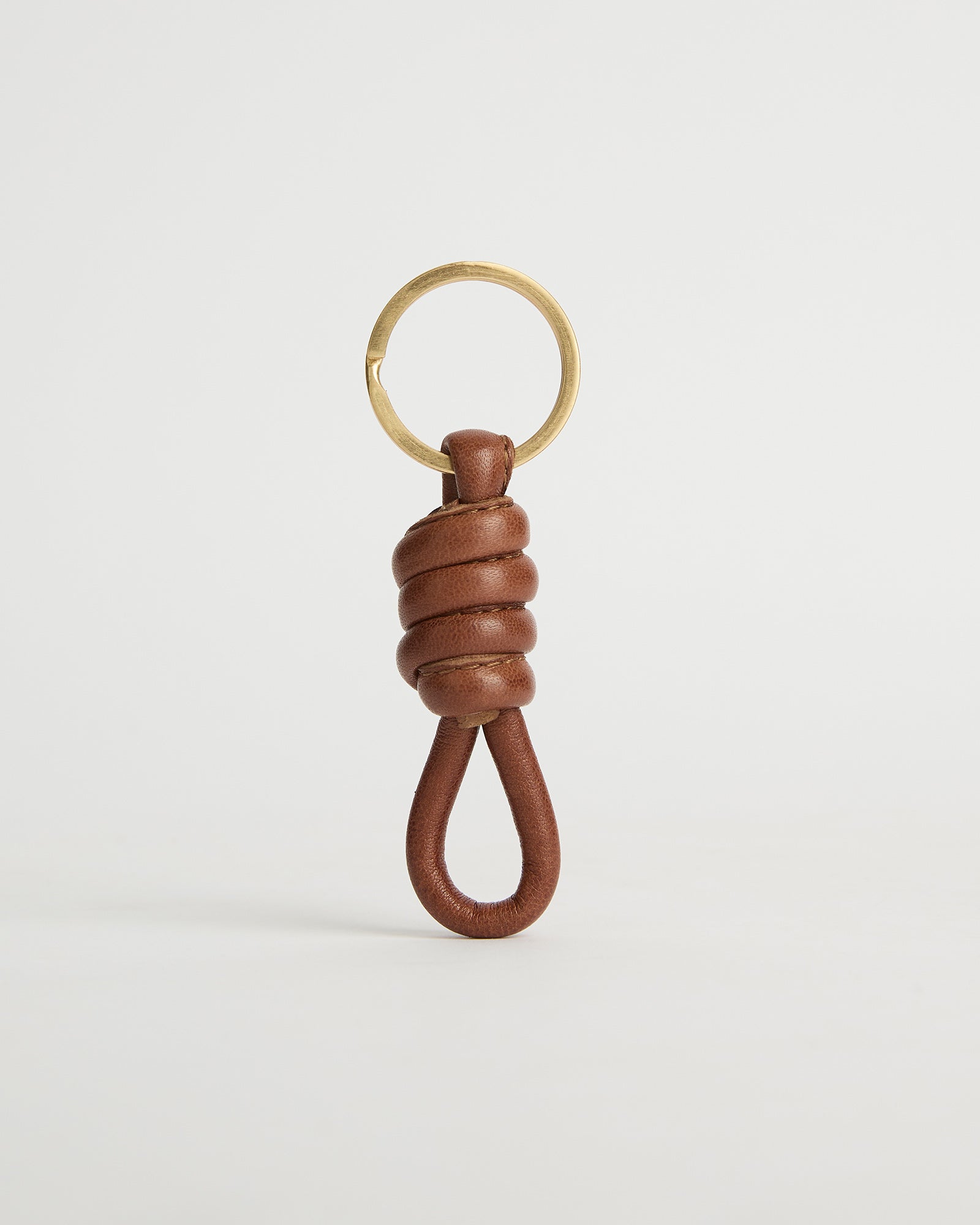 Clover Key Ring - Cognac