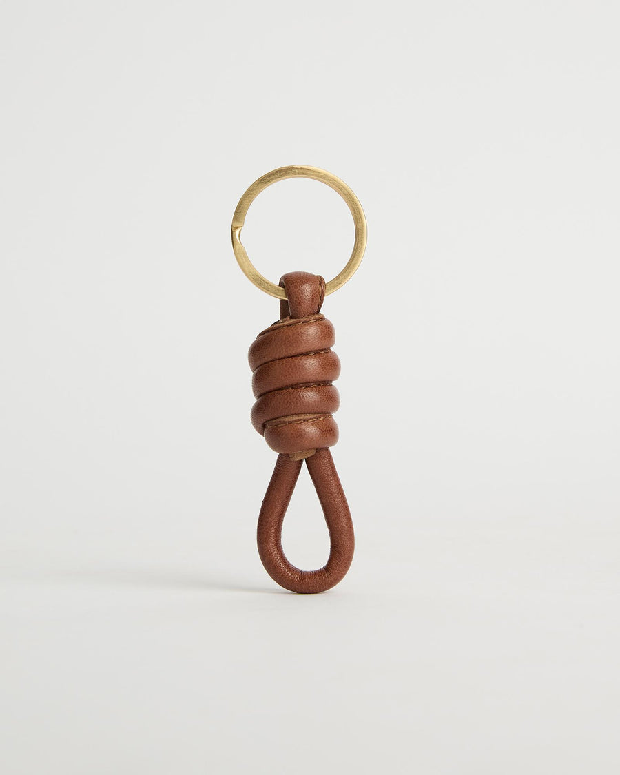 Clover Key Ring - Cognac