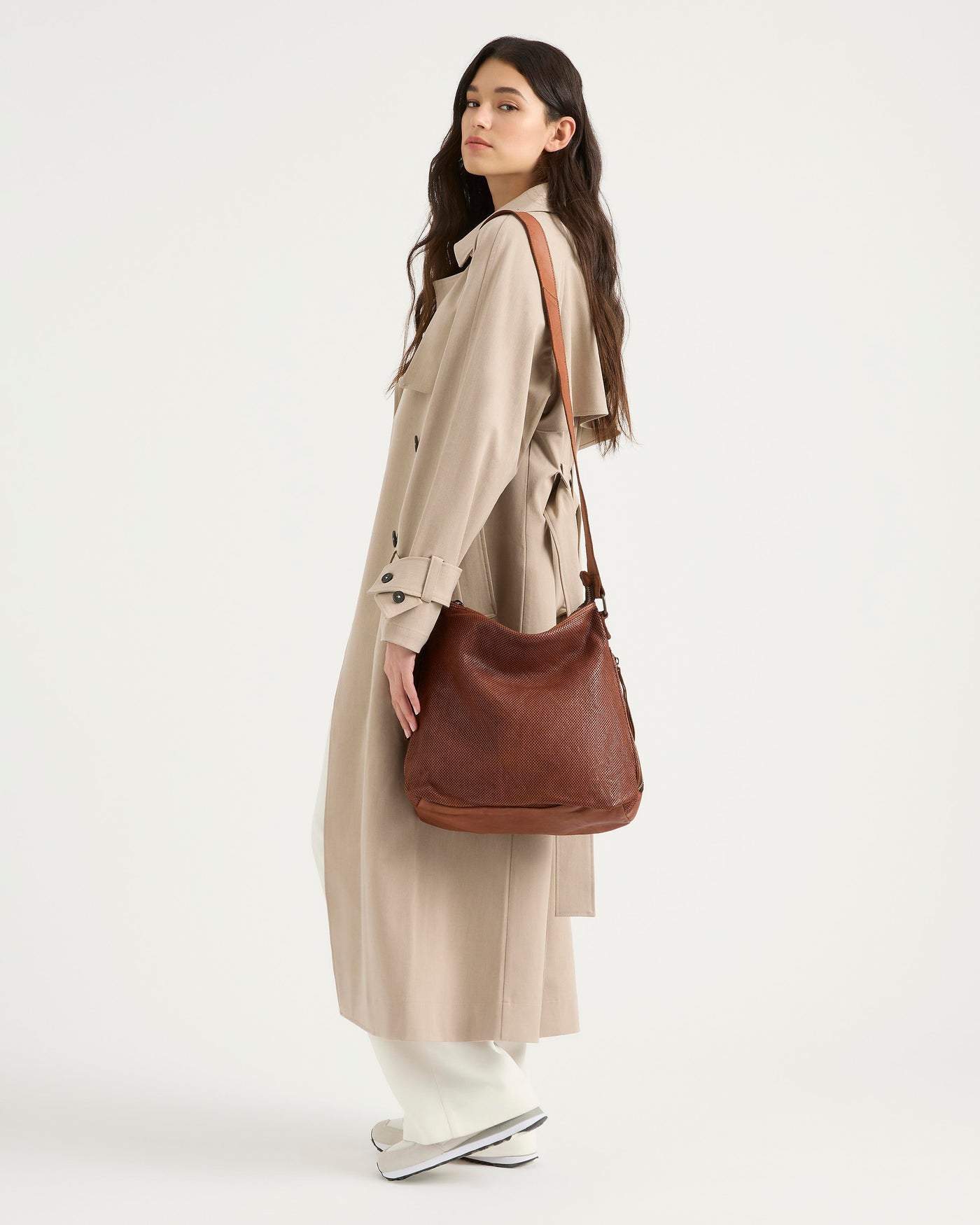 Perforated Slouchy - Cognac