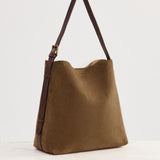 Cabas en daim camel