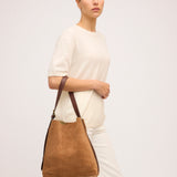 Cabas en daim camel
