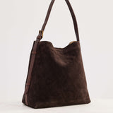 Suede Cabas Chocolate