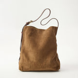 Cabas en daim camel