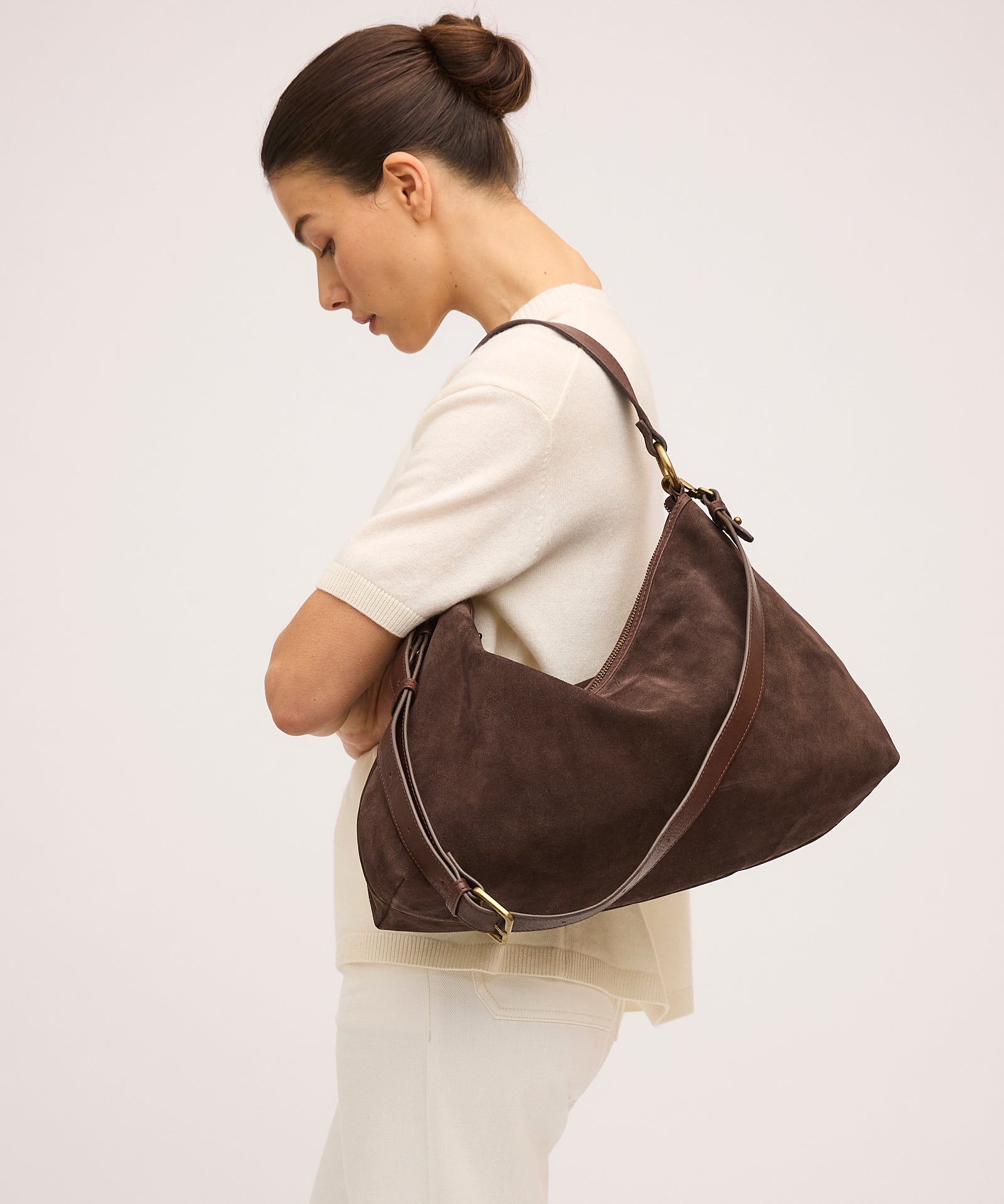 Suede Slouchy - Chocolate