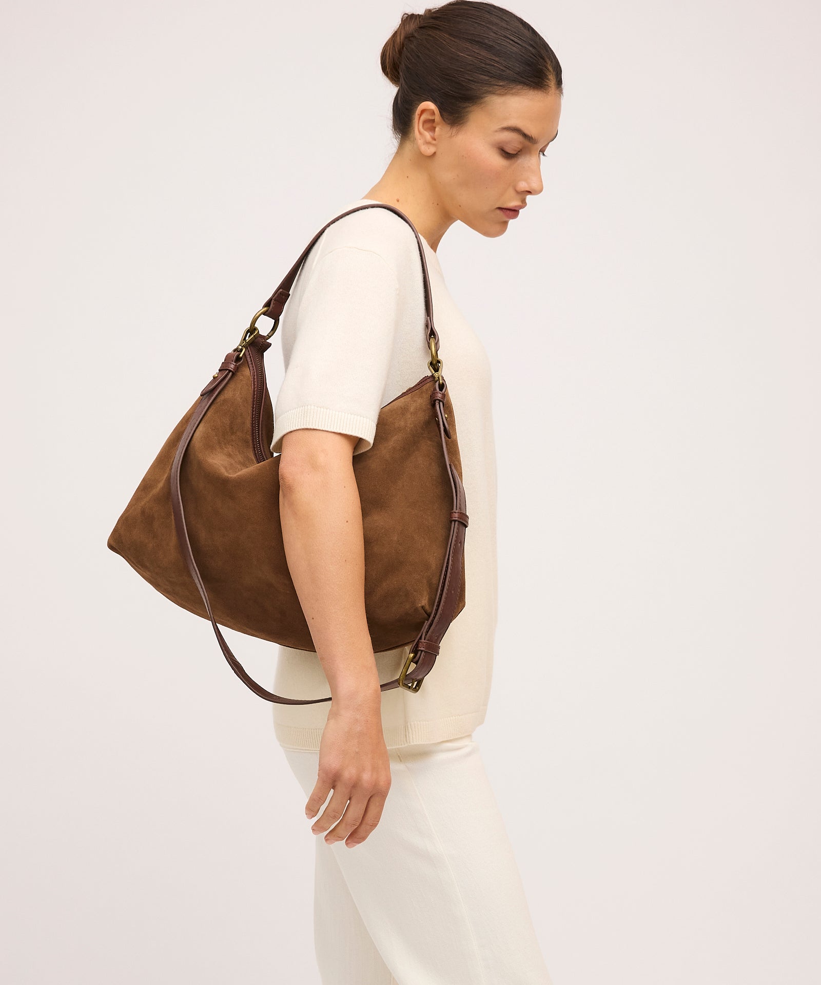 Suede Slouchy - Chestnut