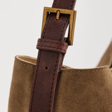 Cabas en daim camel