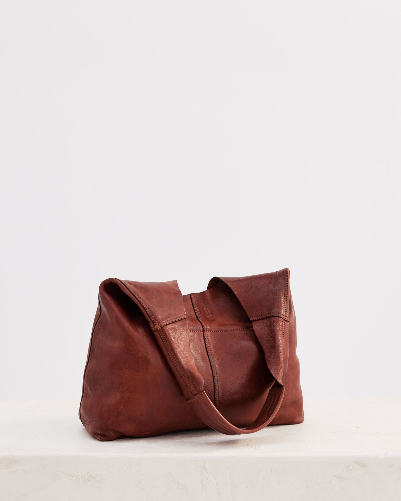 Unlined Slouchy Cognac