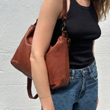 Signature Slouchy Bag Cognac